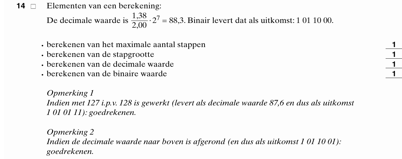 beoordelingsmodel vraag 14