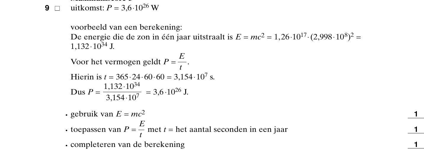 beoordelingsmodel vraag 9