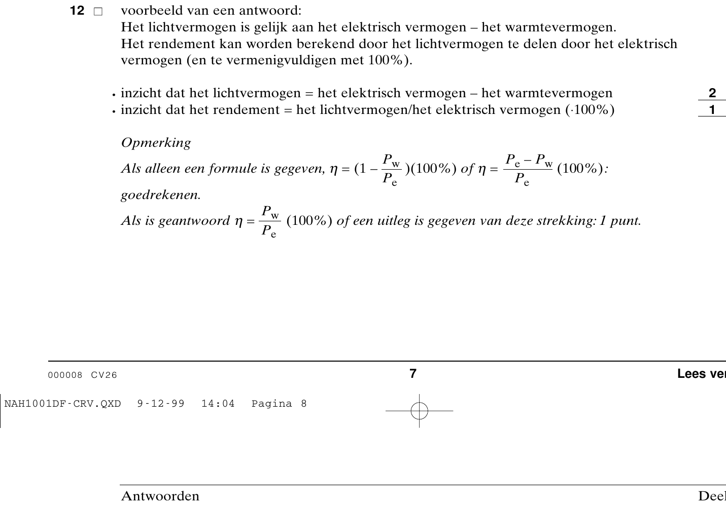 beoordelingsmodel vraag 12