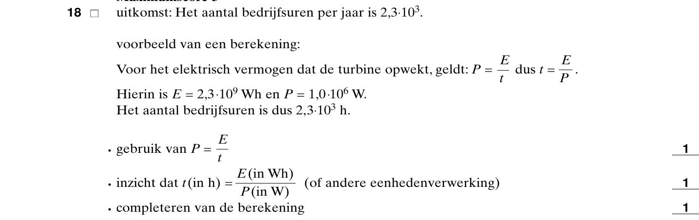 beoordelingsmodel vraag 18
