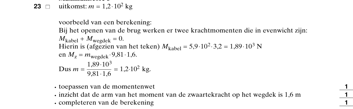 beoordelingsmodel vraag 23