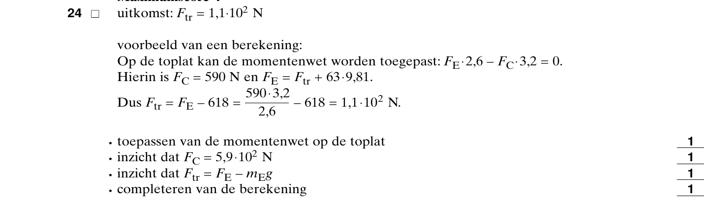 beoordelingsmodel vraag 24