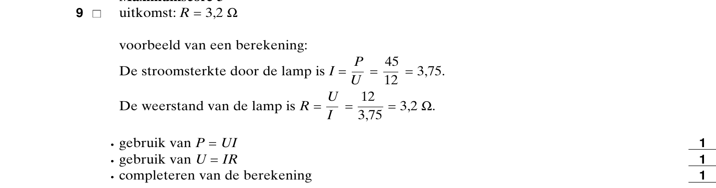 beoordelingsmodel vraag 9