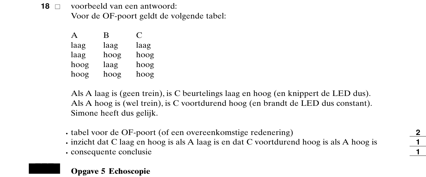 beoordelingsmodel vraag 18