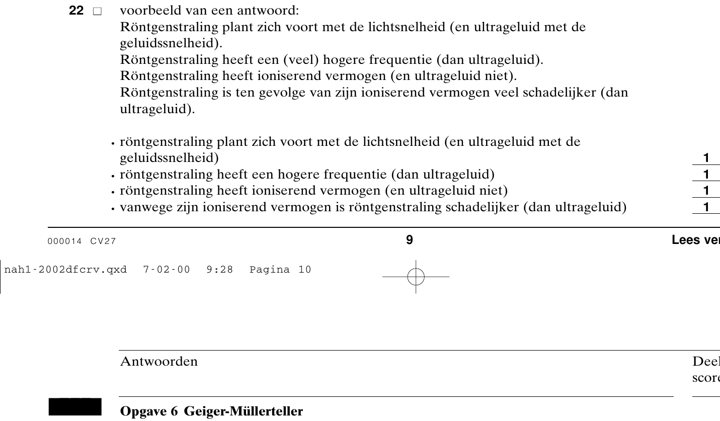 beoordelingsmodel vraag 22