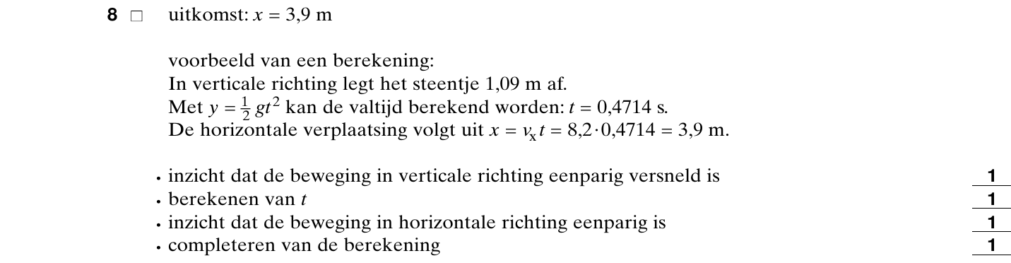 beoordelingsmodel vraag 8