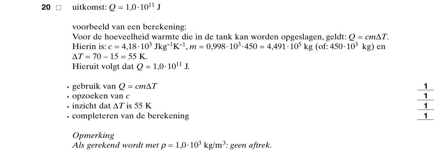 beoordelingsmodel vraag 20