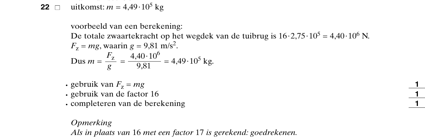 beoordelingsmodel vraag 22