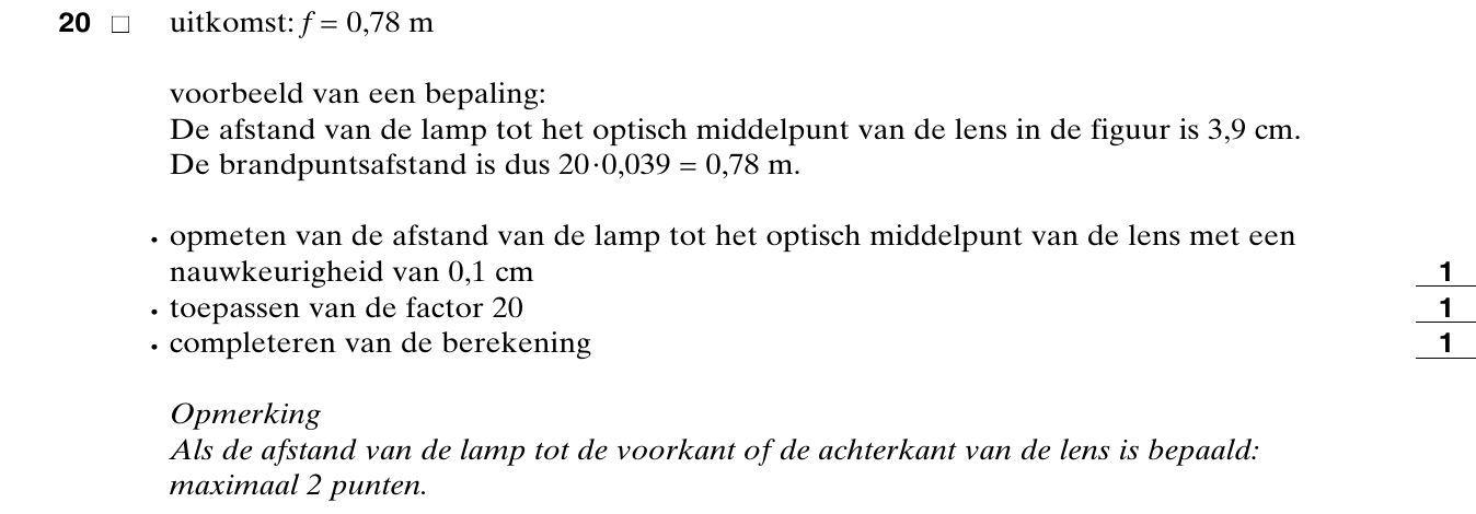 beoordelingsmodel vraag 20