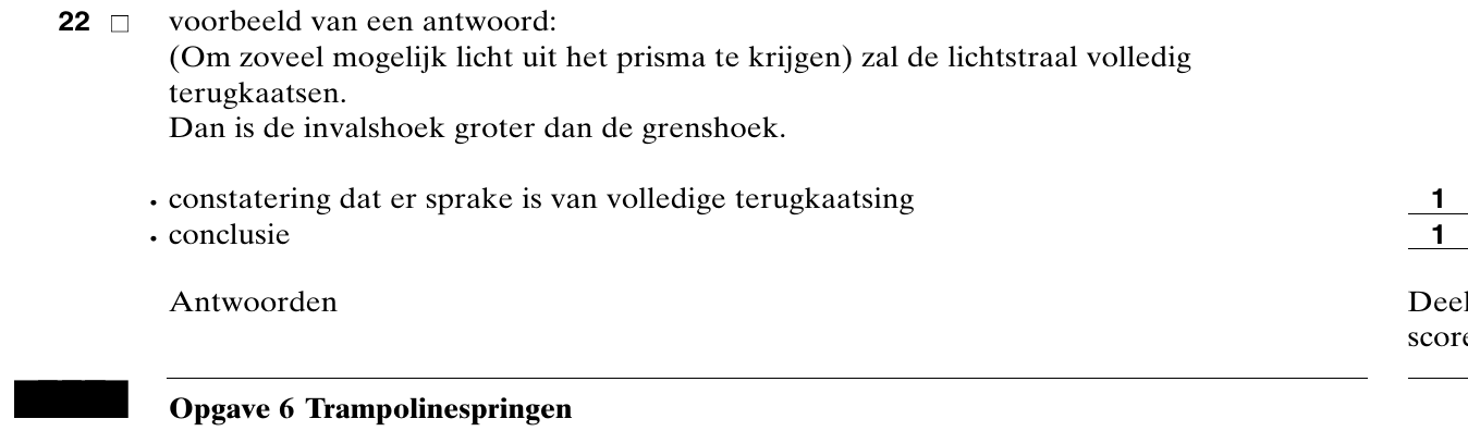 beoordelingsmodel vraag 22