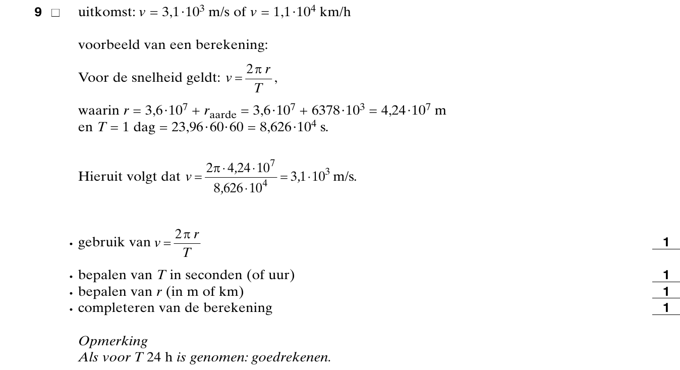beoordelingsmodel vraag 9