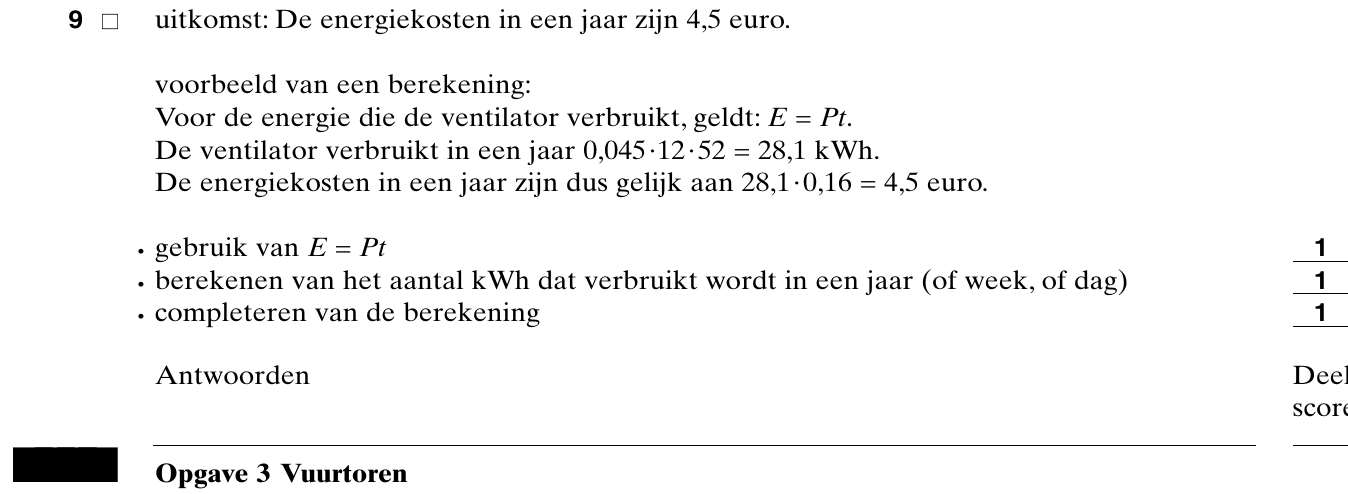 beoordelingsmodel vraag 9