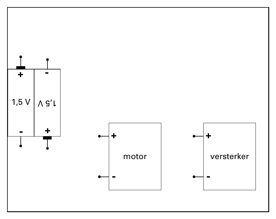 - + 1,5 V V 5,1 - + + + motor versterker - -