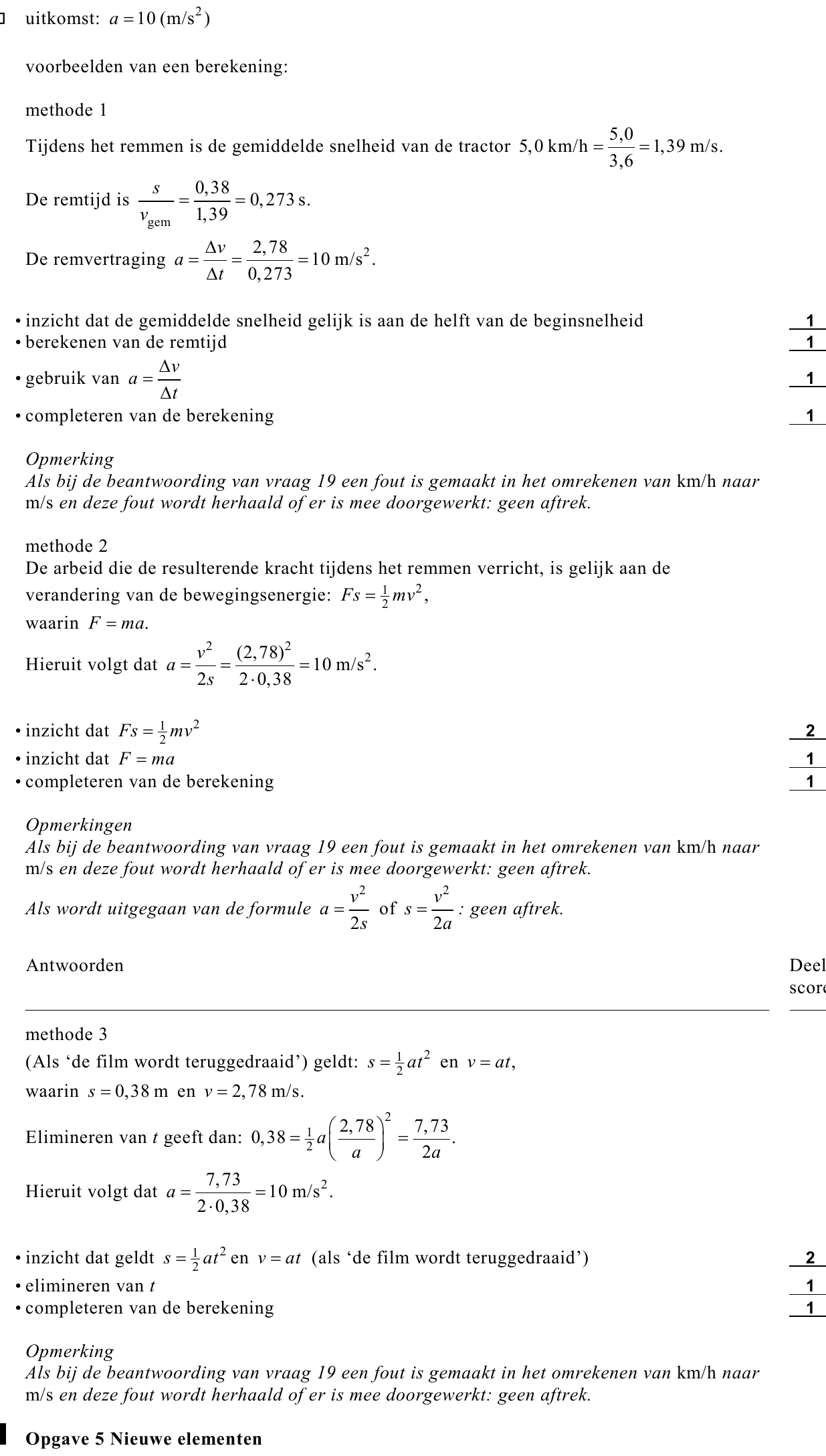beoordelingsmodel vraag 20