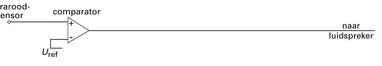comparator + naar - luidspreker Uref