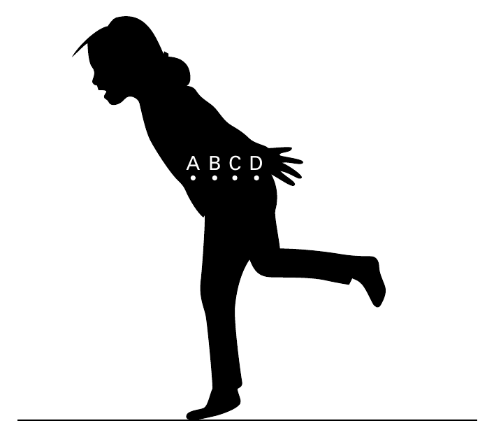 A B C D