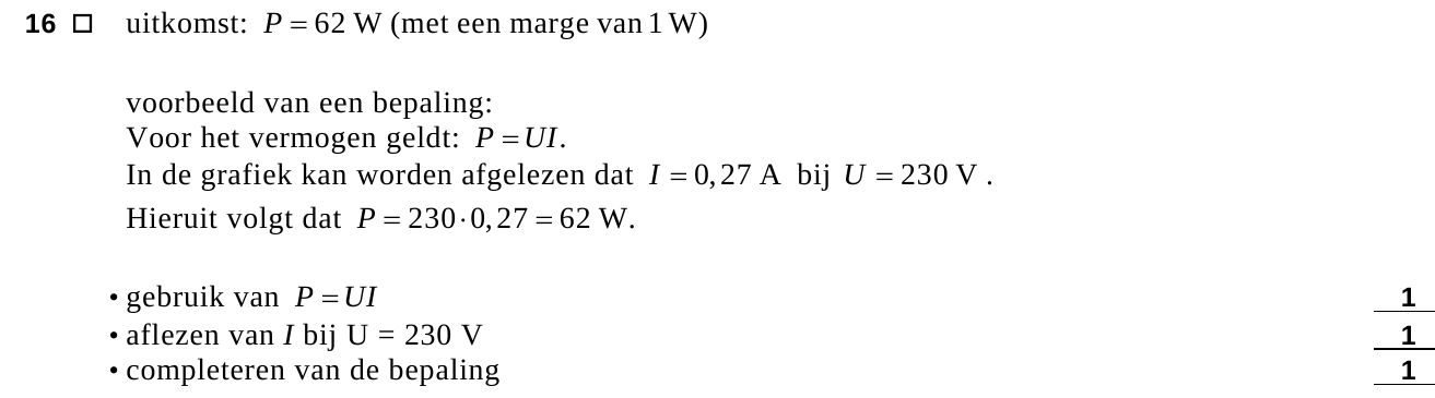 beoordelingsmodel vraag 16
