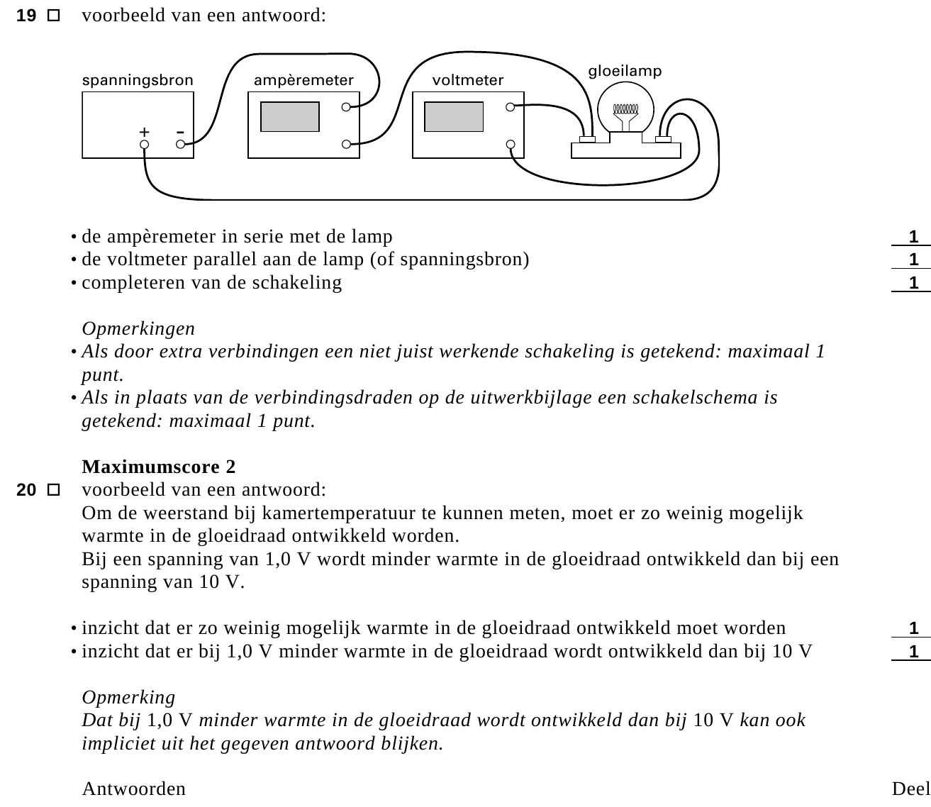 beoordelingsmodel vraag 19