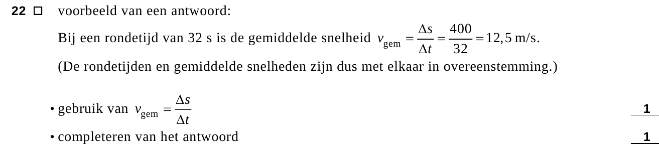 beoordelingsmodel vraag 22