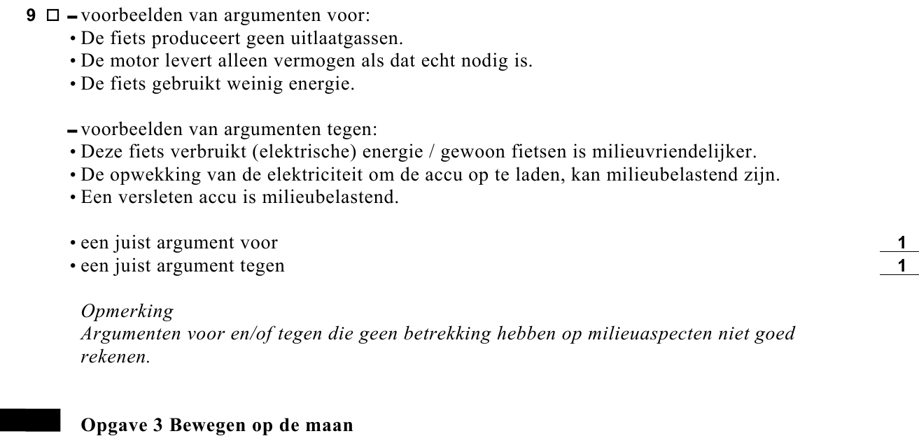 beoordelingsmodel vraag 9