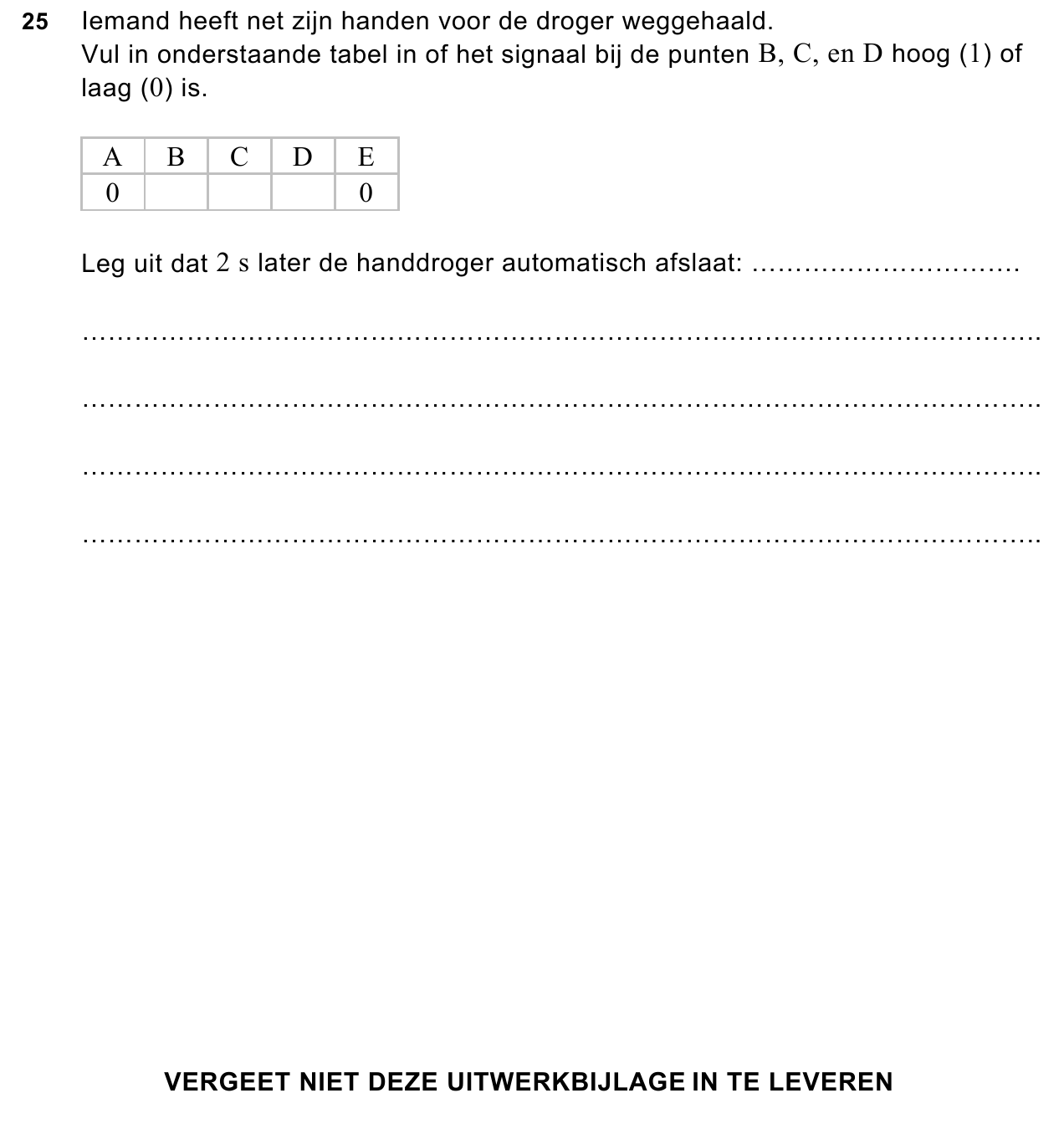 uitwerkbijlage bij vraag 25