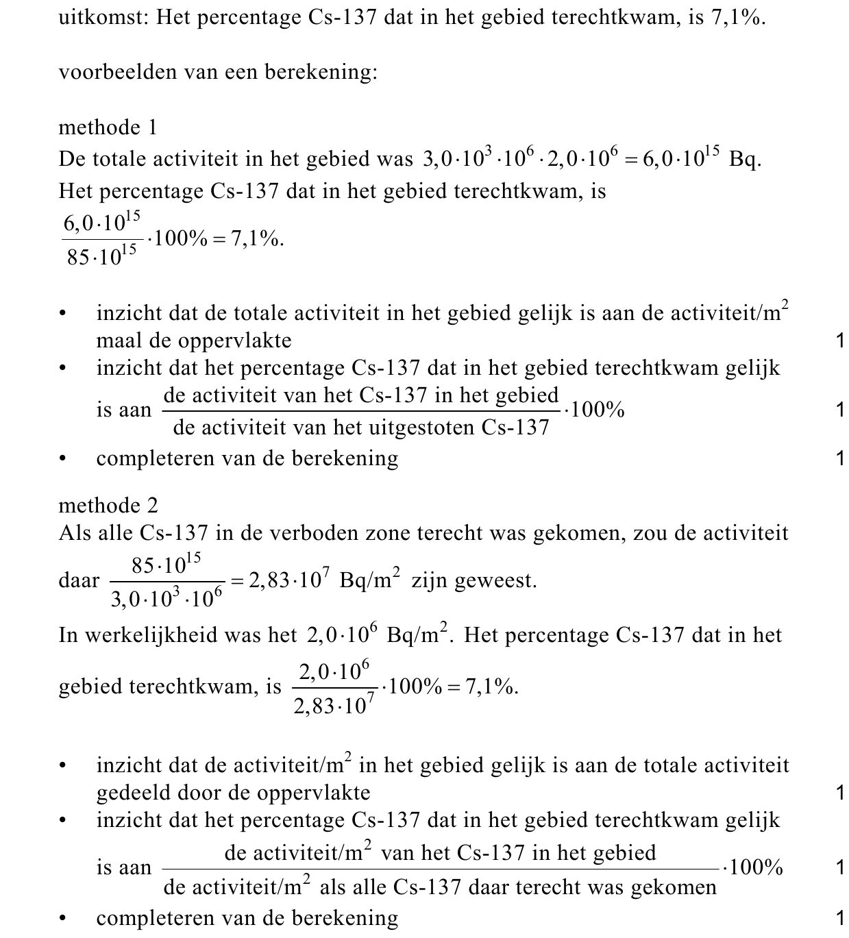 beoordelingsmodel vraag 1