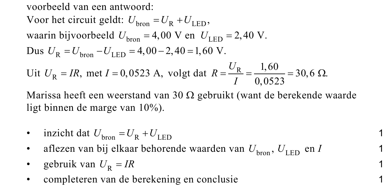 beoordelingsmodel vraag 9