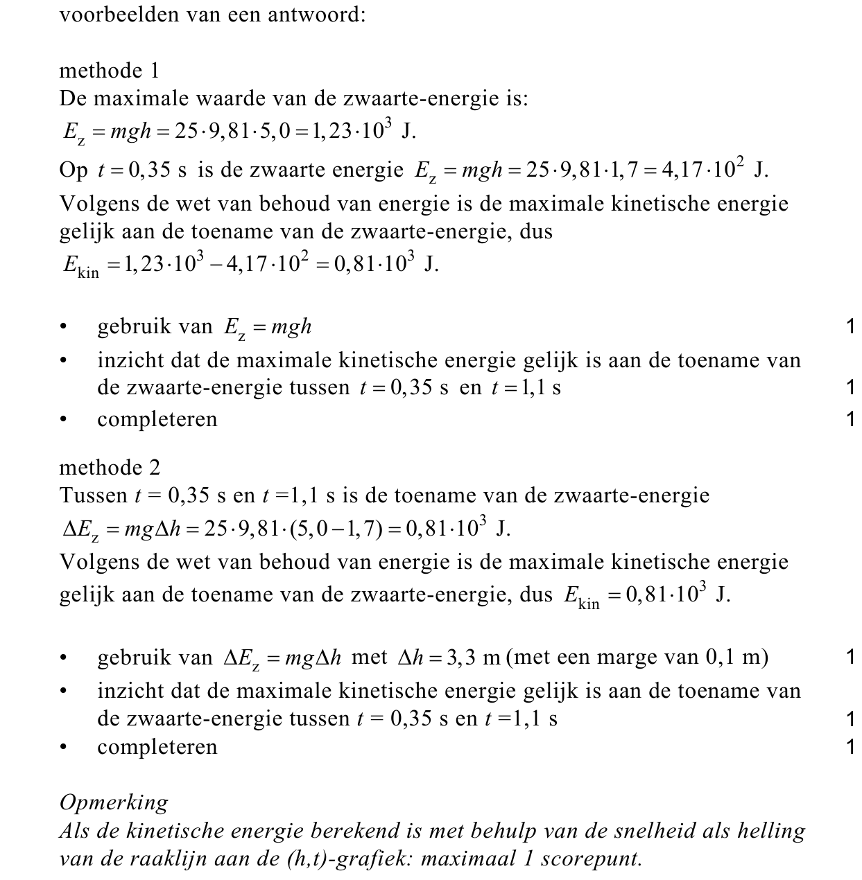 beoordelingsmodel vraag 16