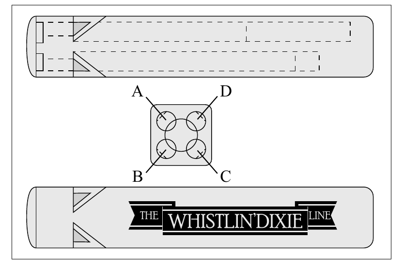 A D B C THE WHISTLIN’DIXIE LINE