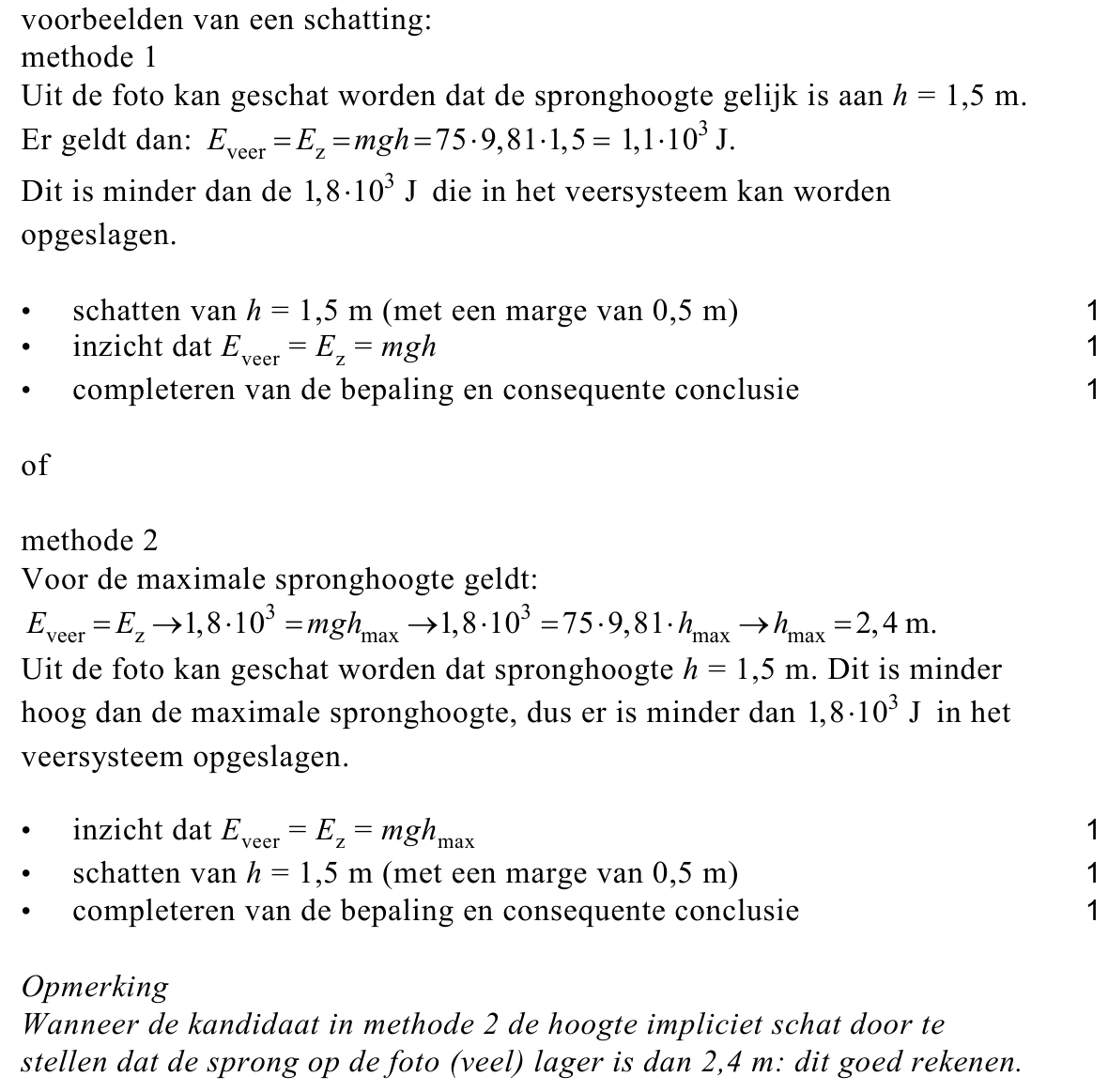 beoordelingsmodel vraag 18
