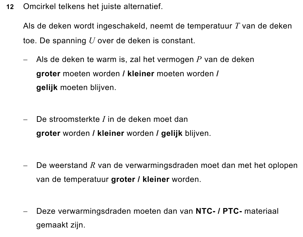 uitwerkbijlage bij vraag 12