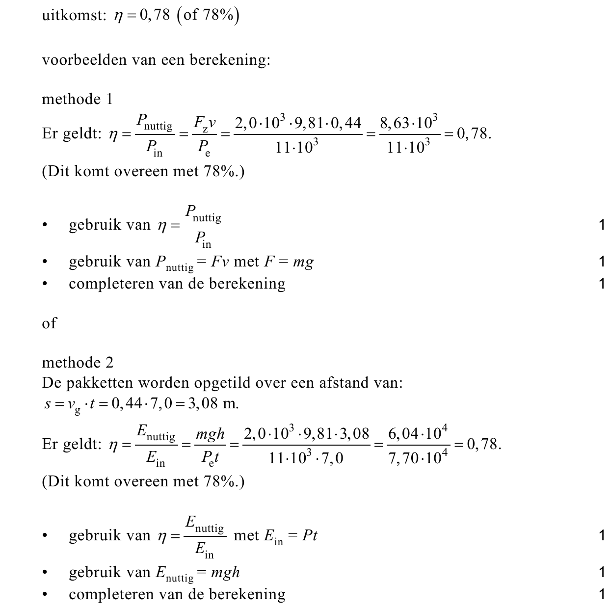 beoordelingsmodel vraag 9