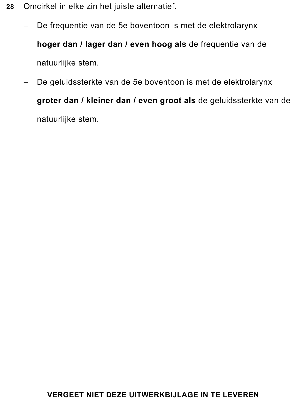 uitwerkbijlage bij vraag 28