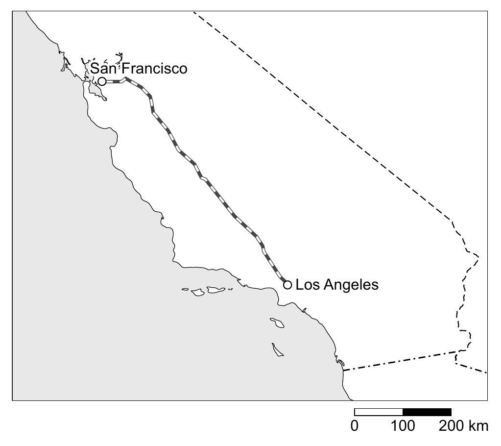 SSSaaannn FFFrrraaannnccciiissscccooo Los Angeles 0 100 200 km