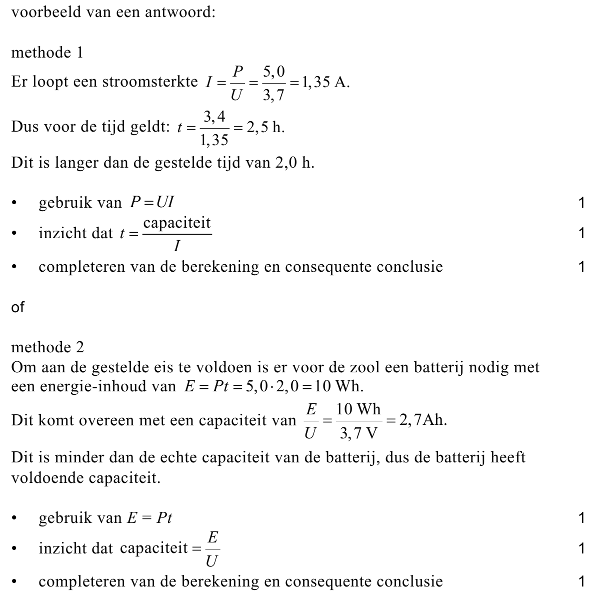 beoordelingsmodel vraag 18