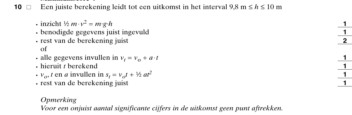 beoordelingsmodel vraag 10