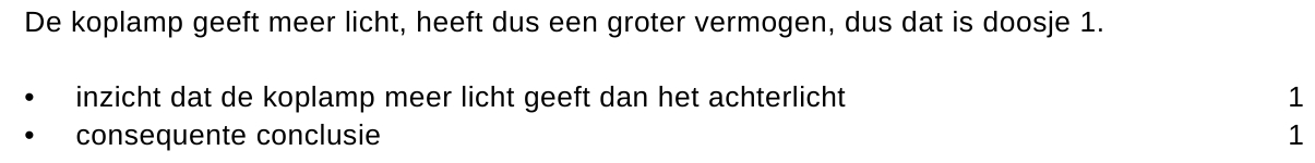 beoordelingsmodel vraag 1