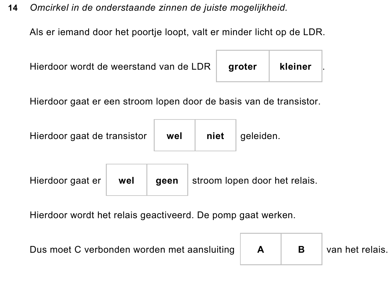uitwerkbijlage bij vraag 14