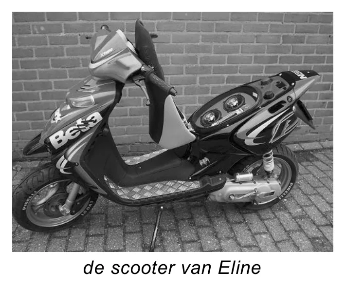 de scooter van Eline