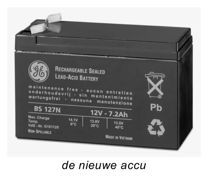 de nieuwe accu