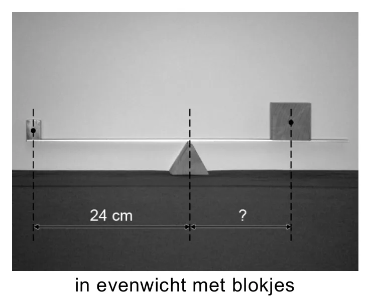 in evenwicht met blokjes