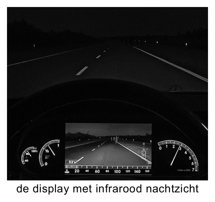 de display met infrarood nachtzicht