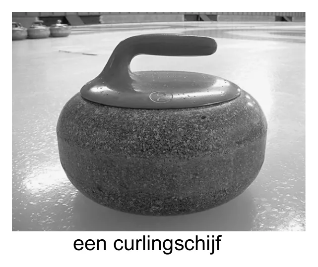 een curlingschijf