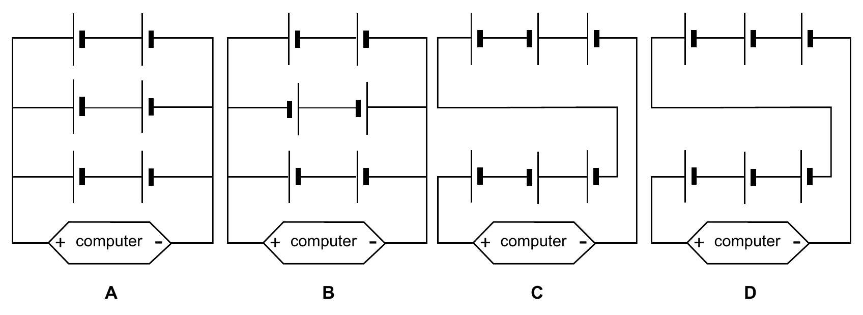 + - computer + - computer + - computer + - computer A B C D