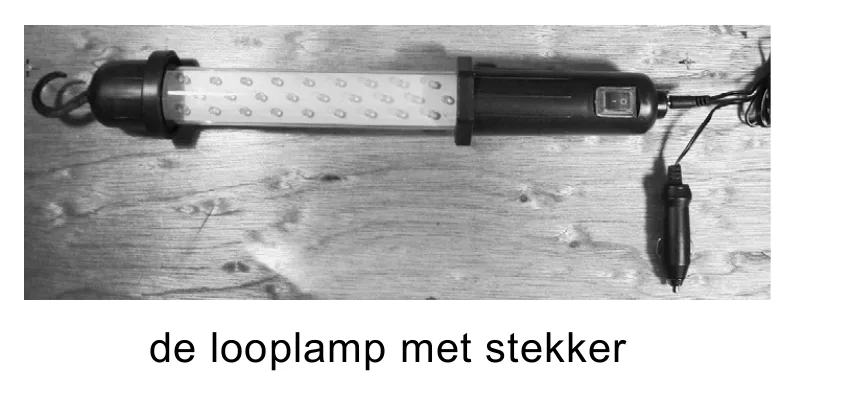 de looplamp met stekker
