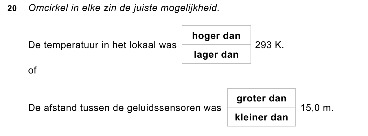 uitwerkbijlage bij vraag 20