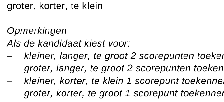 beoordelingsmodel vraag 6