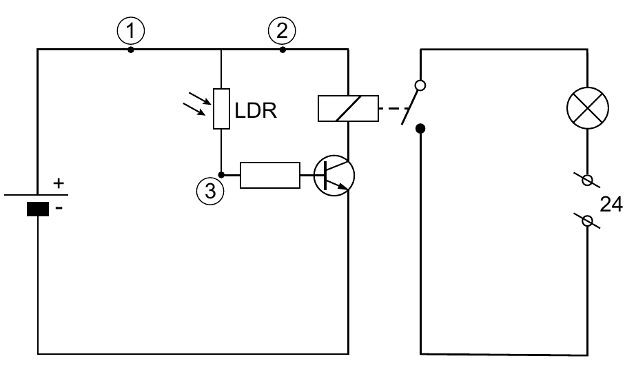 1 2 LDR + 3 -