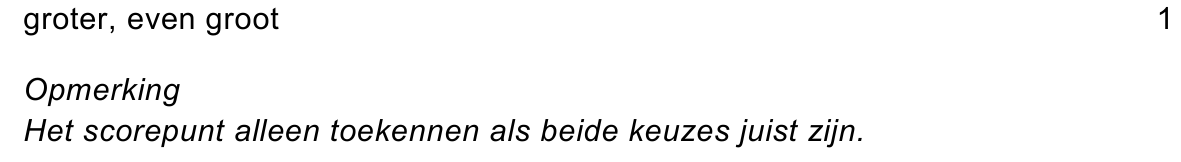 beoordelingsmodel vraag 1
