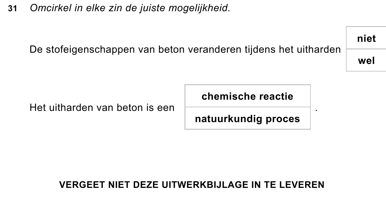 uitwerkbijlage bij vraag 31